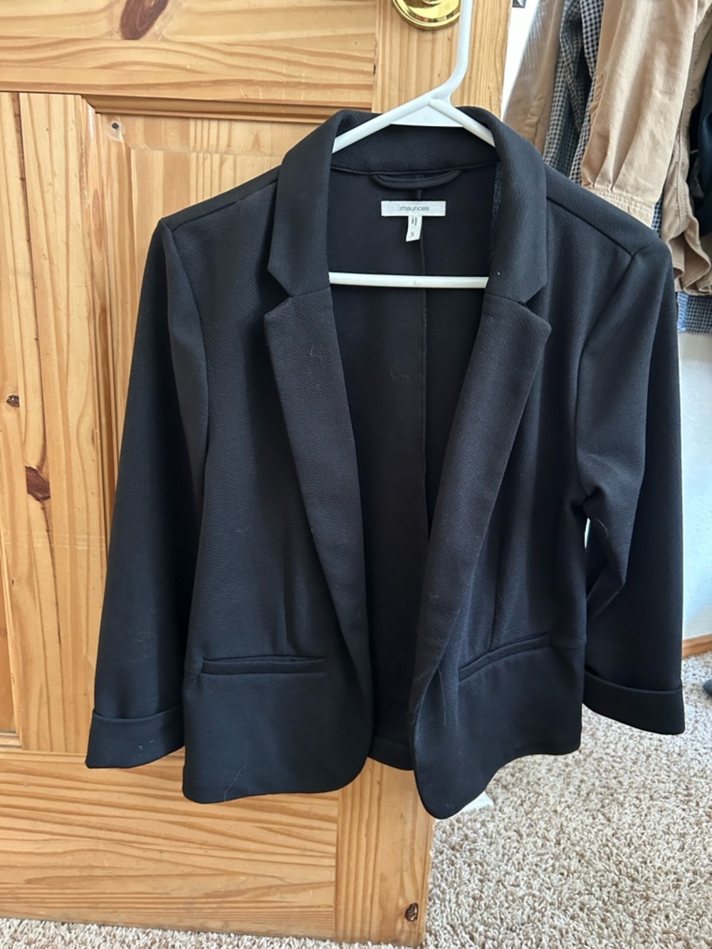 Maurices Black Open-Front Blazer